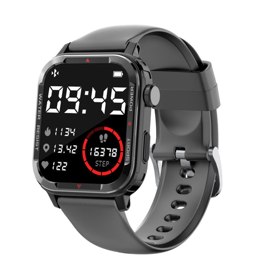 G96 1.85 inch HD Square Screen Rugged Smart Watch Support Bluetooth Calling/Heart Rate Monitoring/Blood Oxygen Monitoring(Black) - Smart Watches by PMC Jewellery | Online Shopping South Africa | PMC Jewellery