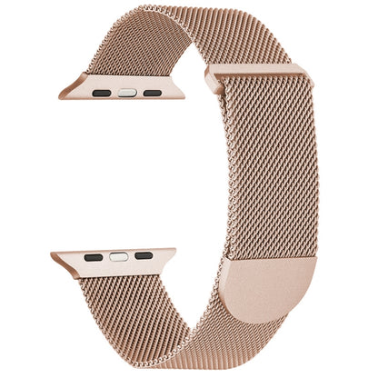 For Apple Watch Ultra 49mm Milanese Metal Magnetic Watch Band(Rose Gold) - Watch Bands by PMC Jewellery | Online Shopping South Africa | PMC Jewellery