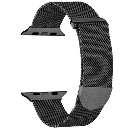 For Apple Watch 8 45mm Milanese Metal Magnetic Watch Band(Black) - Watch Bands by PMC Jewellery | Online Shopping South Africa | PMC Jewellery