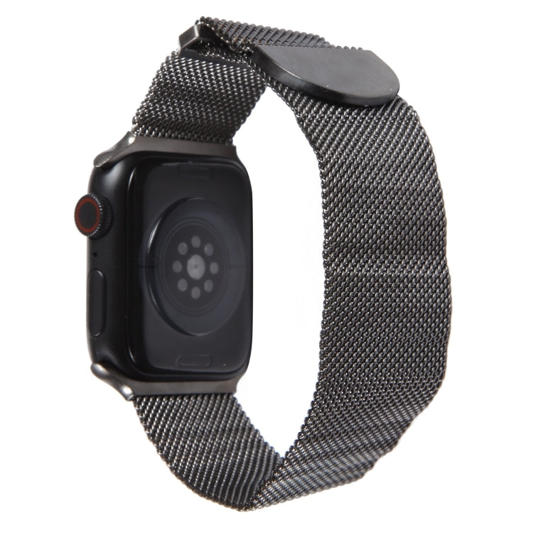 For Apple Watch SE 2022 44mm Milanese Metal Magnetic Watch Band(Gunmetal) - Watch Bands by PMC Jewellery | Online Shopping South Africa | PMC Jewellery