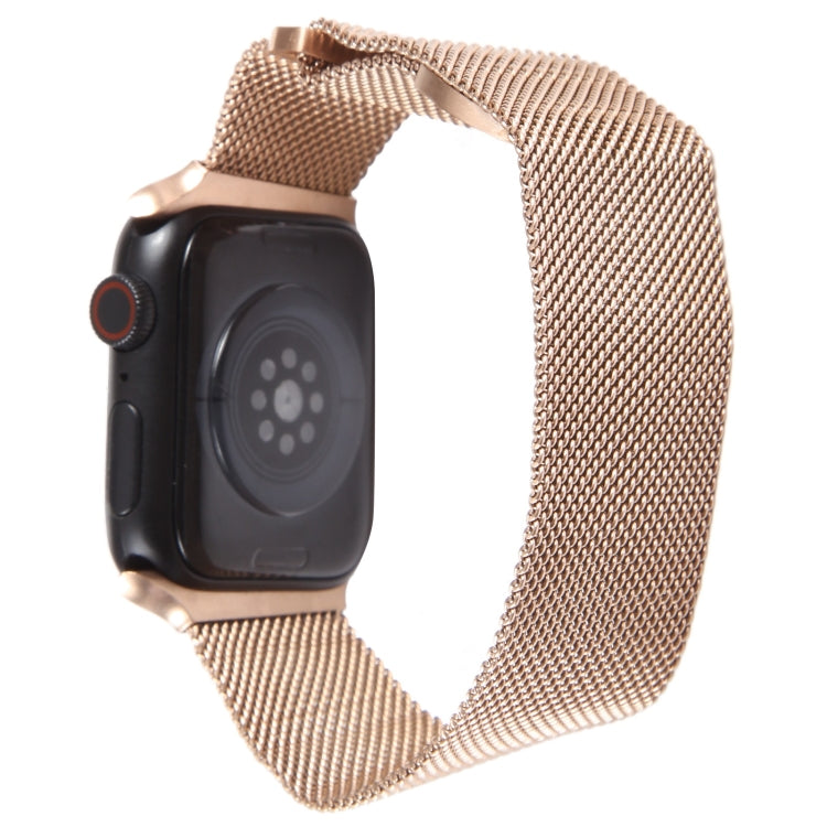 For Apple Watch 7 41mm Milanese Metal Magnetic Watch Band(Rose Gold) - Watch Bands by PMC Jewellery | Online Shopping South Africa | PMC Jewellery