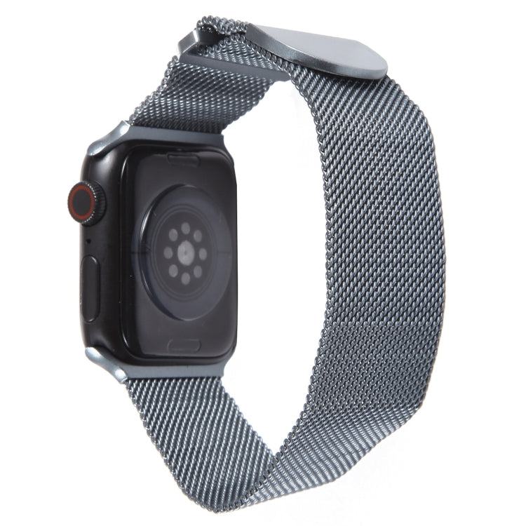 For Apple Watch 7 45mm Milanese Metal Magnetic Watch Band(Space Grey) - Watch Bands by PMC TechLife | Online Shopping South Africa | PMC TechLife