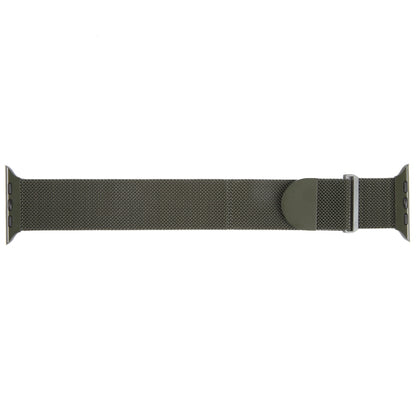 For Apple Watch 7 45mm Milanese Metal Magnetic Watch Band(Army Green) - Watch Bands by PMC Jewellery | Online Shopping South Africa | PMC Jewellery