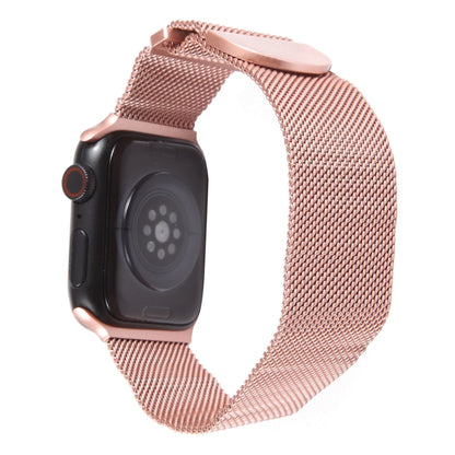 For Apple Watch 7 45mm Milanese Metal Magnetic Watch Band(Pink) - Watch Bands by PMC Jewellery | Online Shopping South Africa | PMC Jewellery