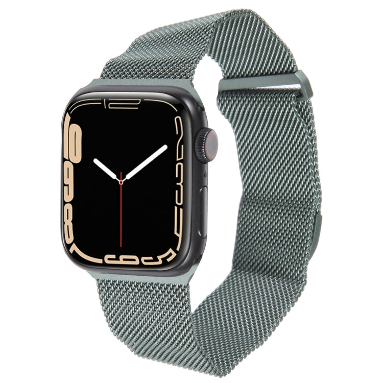 For Apple Watch SE 44mm Milanese Metal Magnetic Watch Band(Pine Green) - Watch Bands by PMC Jewellery | Online Shopping South Africa | PMC Jewellery