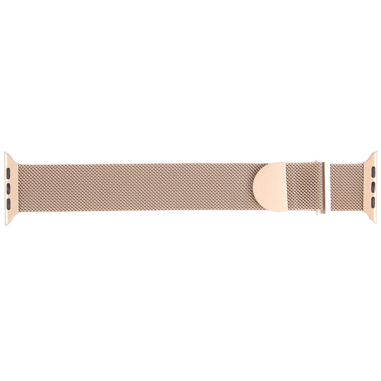 For Apple Watch 3 38mm Milanese Metal Magnetic Watch Band(Retro Gold) - Watch Bands by PMC Jewellery | Online Shopping South Africa | PMC Jewellery