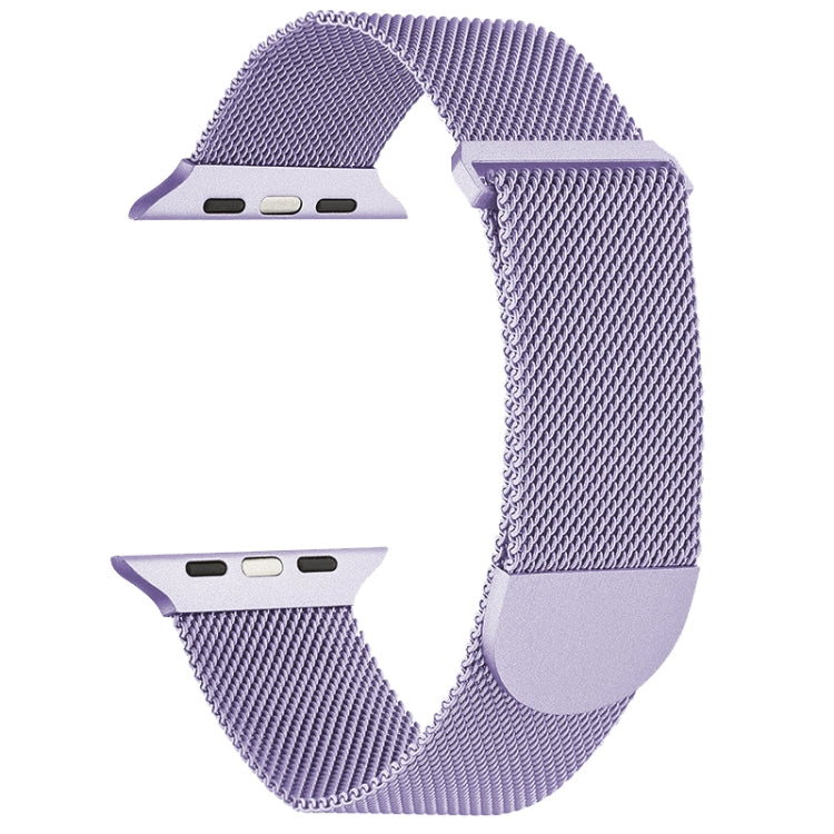 For Apple Watch 3 38mm Milanese Metal Magnetic Watch Band(Lavender Purple) - Watch Bands by PMC Jewellery | Online Shopping South Africa | PMC Jewellery