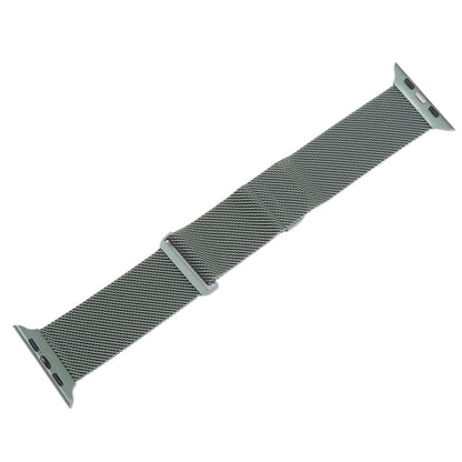 For Apple Watch 3 42mm Milanese Metal Magnetic Watch Band(Pine Green) - Watch Bands by PMC Jewellery | Online Shopping South Africa | PMC Jewellery