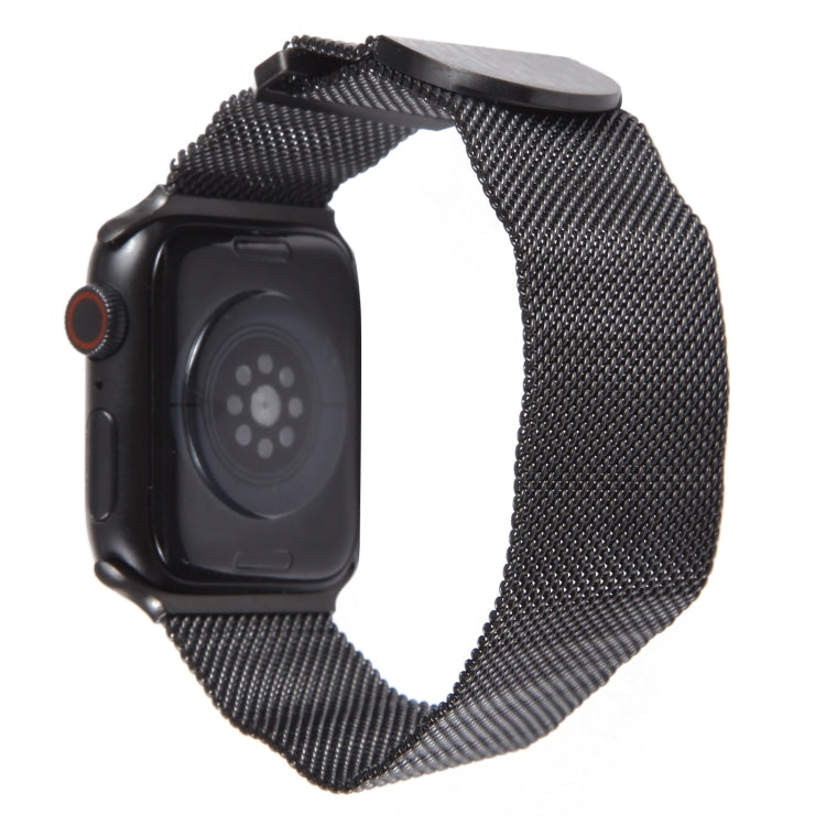 For Apple Watch 2 38mm Milanese Metal Magnetic Watch Band(Black) - Watch Bands by PMC Jewellery | Online Shopping South Africa | PMC Jewellery