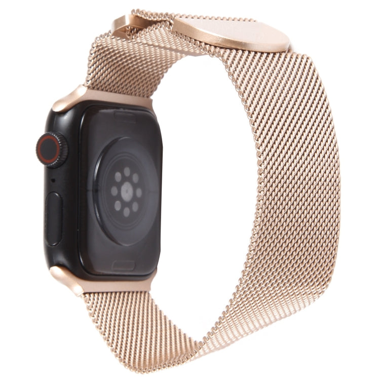 For Apple Watch 42mm Milanese Metal Magnetic Watch Band(Retro Gold) - Watch Bands by PMC Jewellery | Online Shopping South Africa | PMC Jewellery