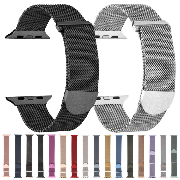 For Apple Watch SE 2022 44mm Milanese Metal Magnetic Watch Band(Starlight) - Watch Bands by PMC Jewellery | Online Shopping South Africa | PMC Jewellery