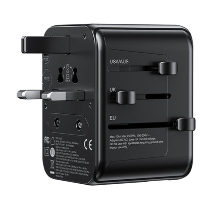 WK WP-U03 30W Multi Plug Travel Charger(Black) - International Plug Adaptor by WK | Online Shopping South Africa | PMC Jewellery