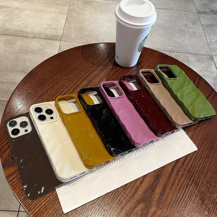 For iPhone 13 Pro Solid Color Wave Texture TPU Phone Case(Chocolate) - iPhone 13 Pro Cases by PMC TechLife | Online Shopping South Africa | PMC TechLife