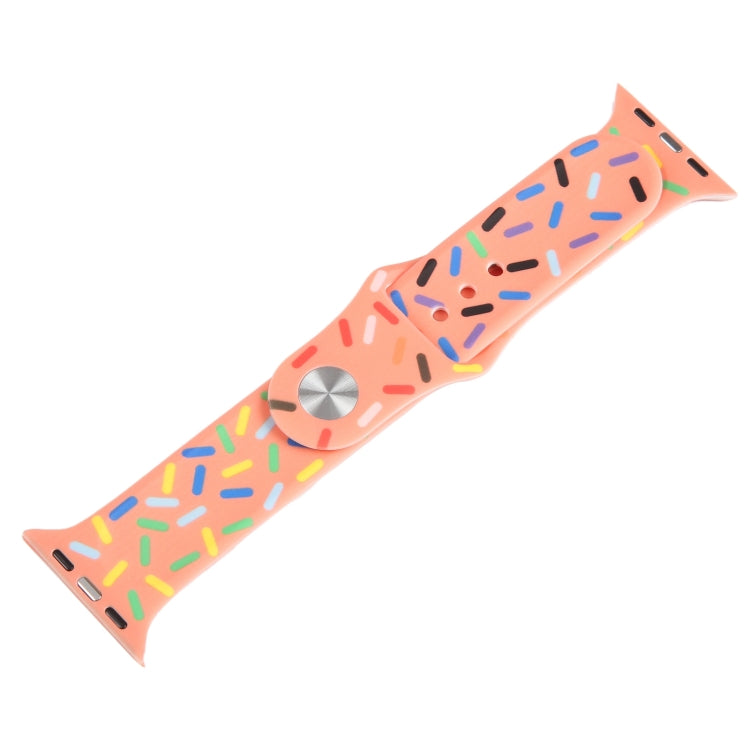 Rainbow Raindrops Silicone Watch Band For Apple Watch 4 44mm(Orange) - Watch Bands by PMC TechLife | Online Shopping South Africa | PMC TechLife