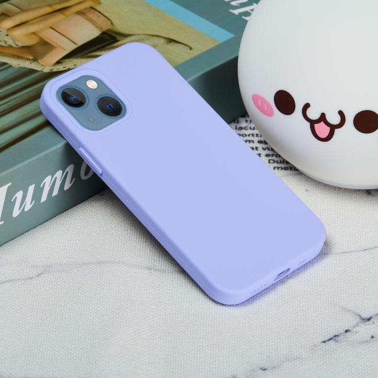 For iPhone 15 Solid Color Silicone Phone Case(Purple) - iPhone 15 Cases by PMC TechLife | Online Shopping South Africa | PMC TechLife