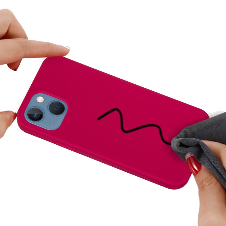 For iPhone 15 Solid Color Silicone Phone Case(Rose Red) - iPhone 15 Cases by PMC TechLife | Online Shopping South Africa | PMC TechLife