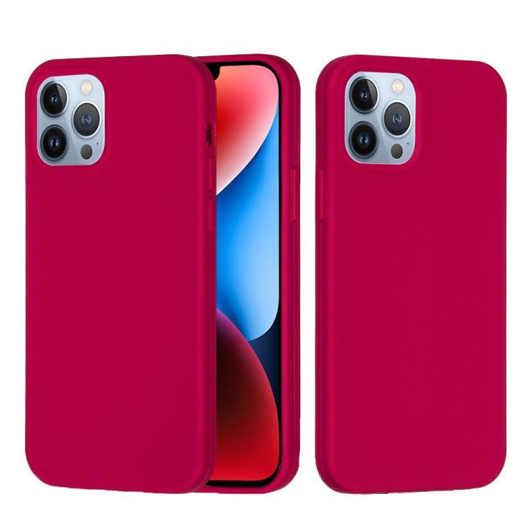 For iPhone 15 Pro Solid Color Silicone Phone Case(Rose Red) - iPhone 15 Pro Cases by PMC TechLife | Online Shopping South Africa | PMC TechLife
