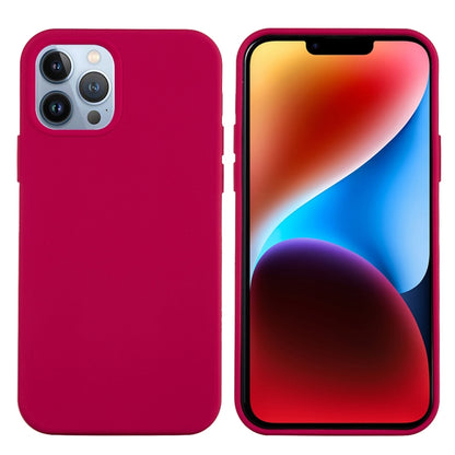 For iPhone 15 Pro Solid Color Silicone Phone Case(Rose Red) - iPhone 15 Pro Cases by PMC Jewellery | Online Shopping South Africa | PMC Jewellery