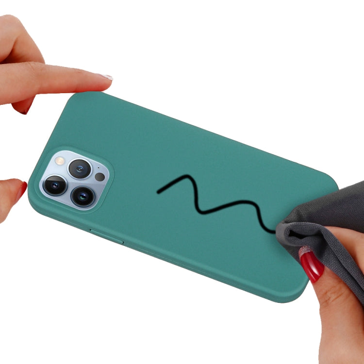 For iPhone 15 Pro Solid Color Silicone Phone Case(Pine Needle Green) - iPhone 15 Pro Cases by PMC TechLife | Online Shopping South Africa | PMC TechLife