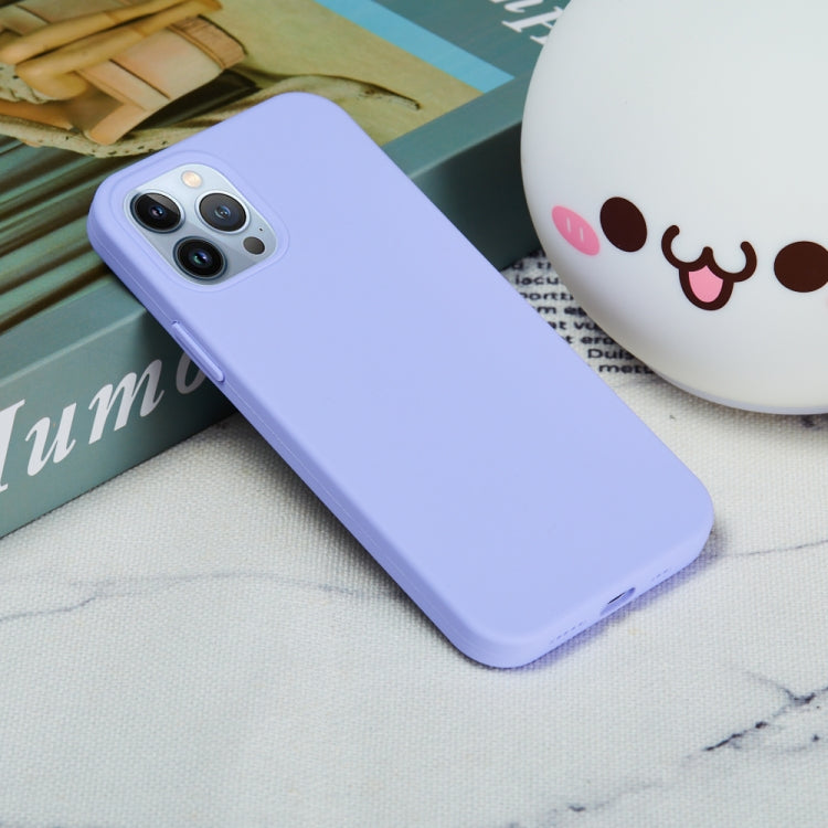 For iPhone 15 Pro Max Solid Color Silicone Phone Case(Purple) - iPhone 15 Pro Max Cases by PMC TechLife | Online Shopping South Africa | PMC TechLife