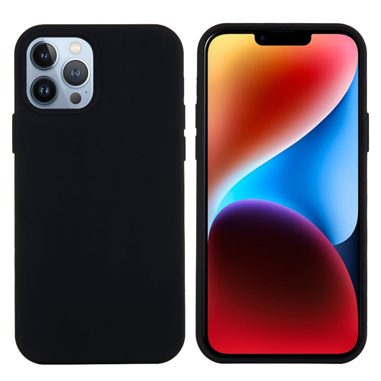 For iPhone 15 Pro Max Solid Color Silicone Phone Case(Black) - iPhone 15 Pro Max Cases by PMC TechLife | Online Shopping South Africa | PMC TechLife