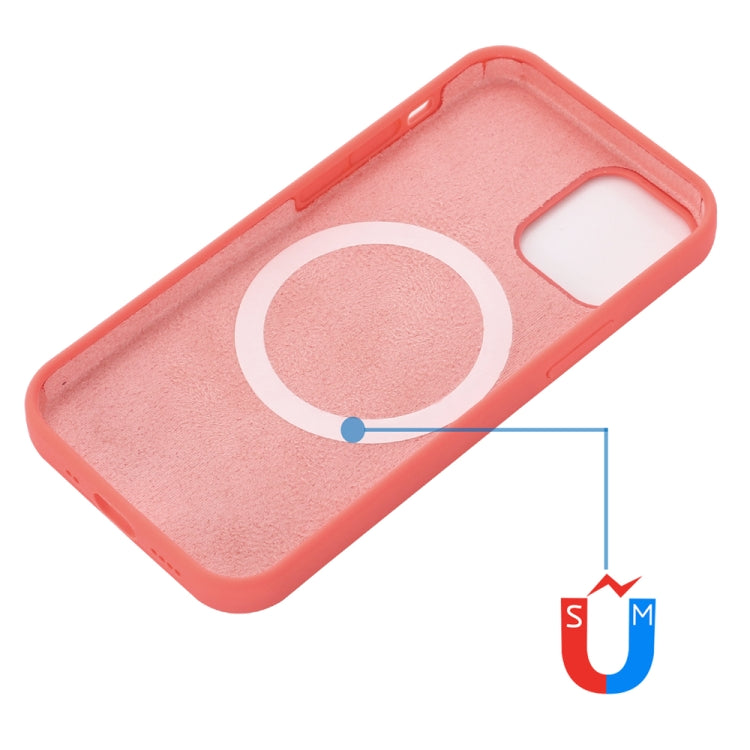 For iPhone 15 Pro Max Shockproof Silicone Magsafe Phone Case(Pink Orange) - iPhone 15 Pro Max Cases by PMC Jewellery | Online Shopping South Africa | PMC Jewellery