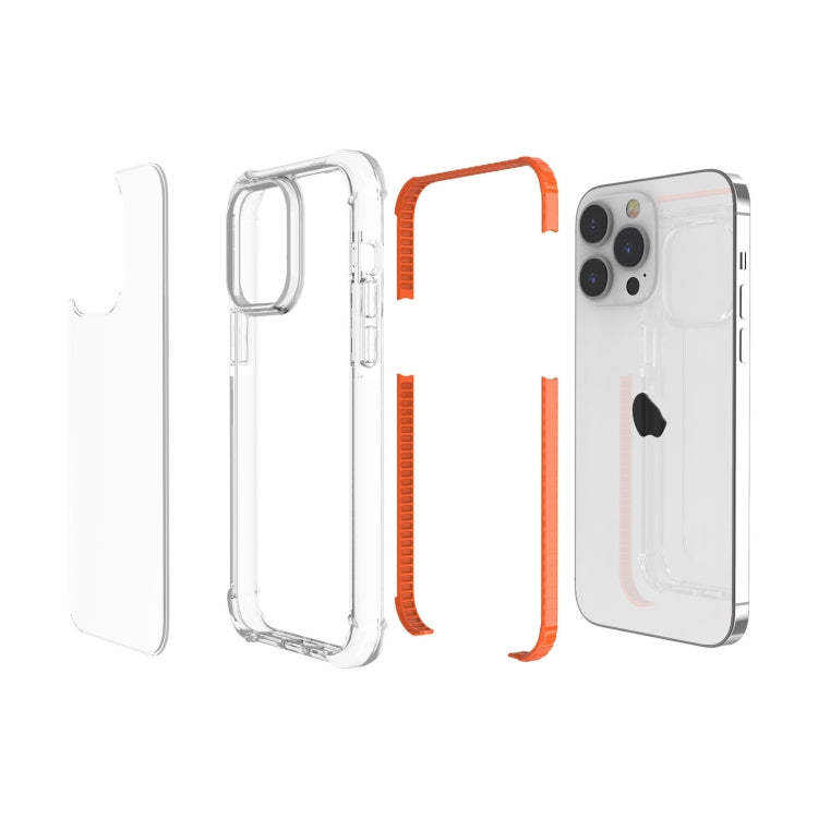 For iPhone 15 Pro Max Four-corner Shockproof TPU + Acrylic Phone Case(Orange) - iPhone 15 Pro Max Cases by PMC TechLife | Online Shopping South Africa | PMC TechLife