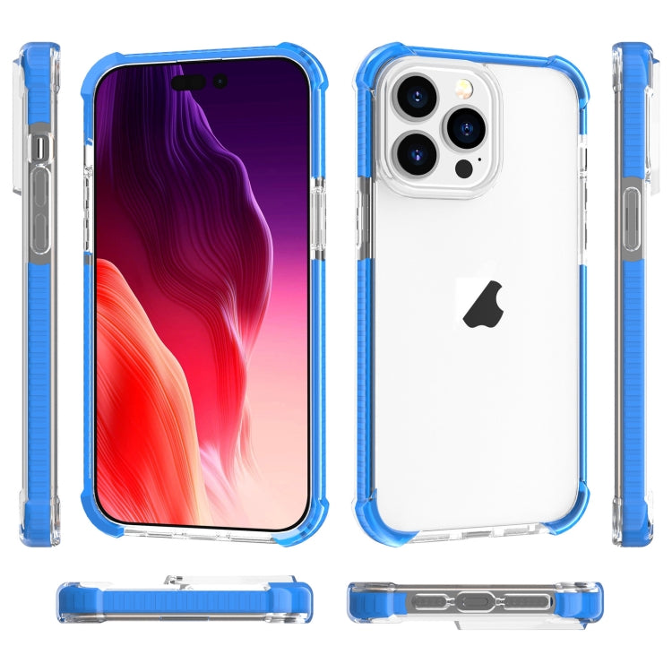 For iPhone 15 Pro Max Four-corner Shockproof TPU + Acrylic Phone Case(Blue) - iPhone 15 Pro Max Cases by PMC TechLife | Online Shopping South Africa | PMC TechLife