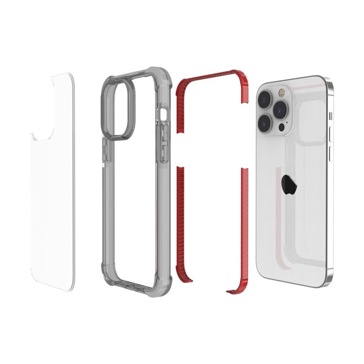 For iPhone 15 Pro Max Four-corner Shockproof TPU + Acrylic Phone Case(Red) - iPhone 15 Pro Max Cases by PMC Jewellery | Online Shopping South Africa | PMC Jewellery