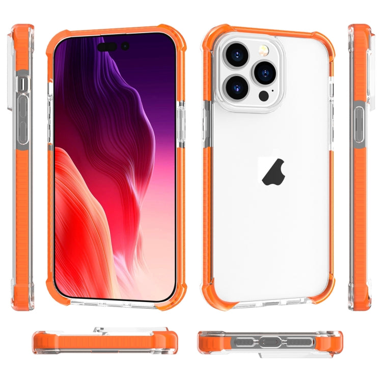 For iPhone 15 Pro Four-corner Shockproof TPU + Acrylic Phone Case(Orange) - iPhone 15 Pro Cases by PMC Jewellery | Online Shopping South Africa | PMC Jewellery