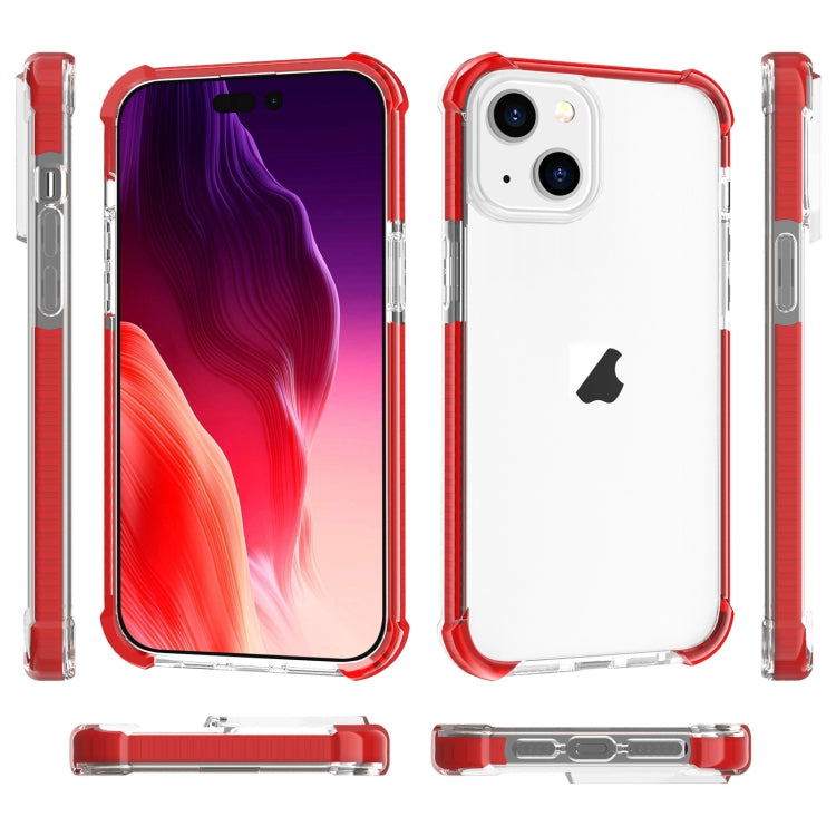 For iPhone 15 Plus Four-corner Shockproof TPU + Acrylic Phone Case(Red) - iPhone 15 Plus Cases by PMC Jewellery | Online Shopping South Africa | PMC Jewellery