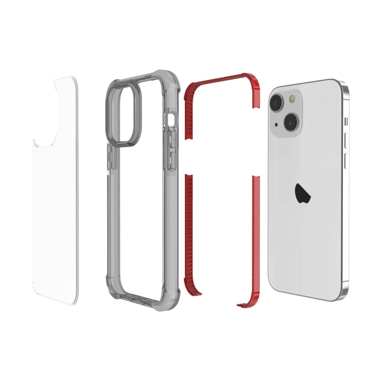 For iPhone 15 Plus Four-corner Shockproof TPU + Acrylic Phone Case(Brown) - iPhone 15 Plus Cases by PMC TechLife | Online Shopping South Africa | PMC TechLife