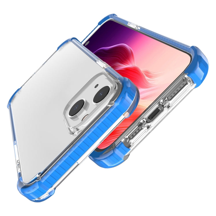 For iPhone 15 Four-corner Shockproof TPU Hybrid Acrylic Phone Case(Blue) - iPhone 15 Cases by PMC TechLife | Online Shopping South Africa | PMC TechLife | Buy Now Pay Later Mobicred