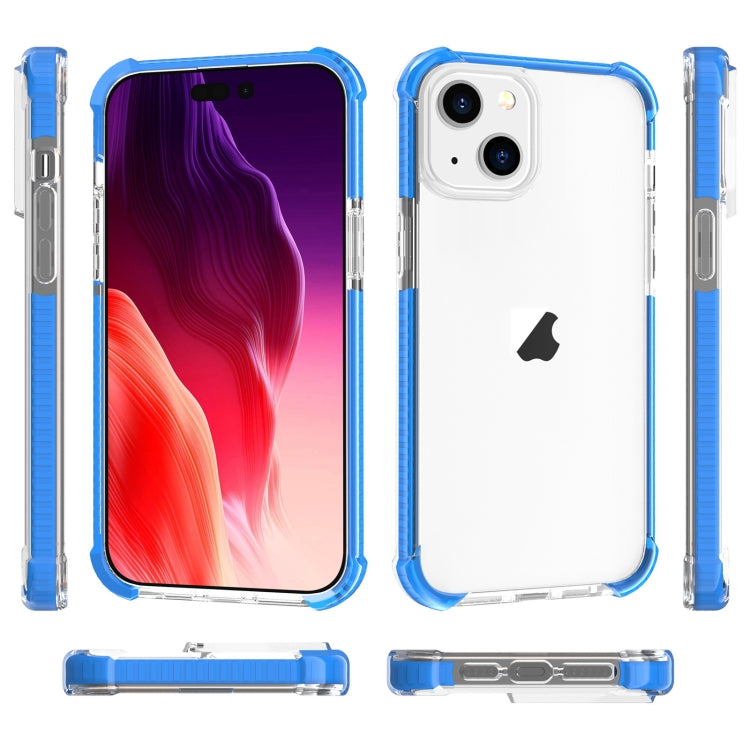 For iPhone 15 Four-corner Shockproof TPU Hybrid Acrylic Phone Case(Blue) - iPhone 15 Cases by PMC TechLife | Online Shopping South Africa | PMC TechLife | Buy Now Pay Later Mobicred