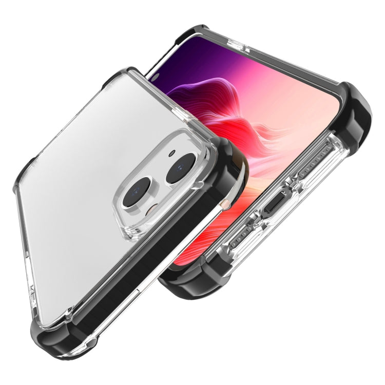 For iPhone 15 Four-corner Shockproof TPU + Acrylic Phone Case(Black + Transparent) - iPhone 15 Cases by PMC Jewellery | Online Shopping South Africa | PMC Jewellery