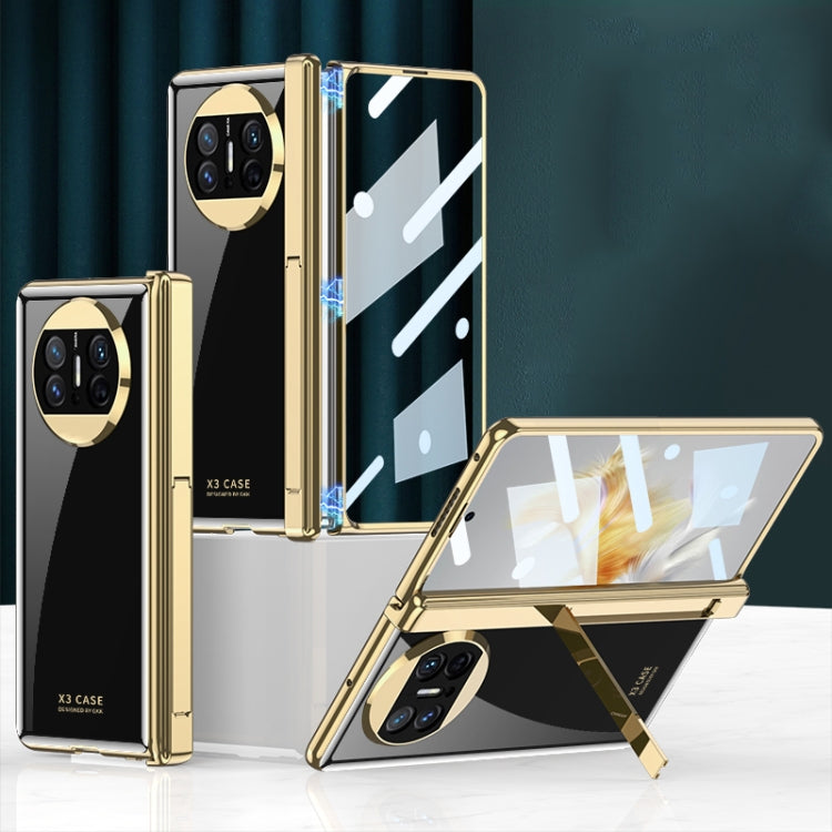 For Huawei Mate X3 GKK Integrated Plating Hinge Folding Phone Case(Black) - Huawei Cases by GKK | Online Shopping South Africa | PMC TechLife | Buy Now Pay Later Mobicred