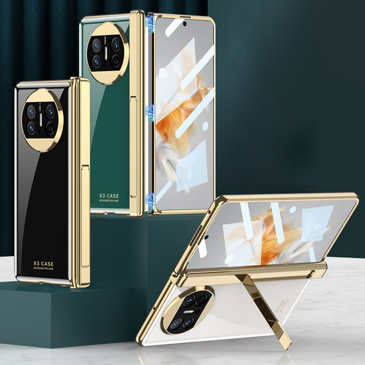 For Huawei Mate X3 GKK Integrated Plating Hinge Folding Phone Case(Green) - Huawei Cases by GKK | Online Shopping South Africa | PMC TechLife | Buy Now Pay Later Mobicred