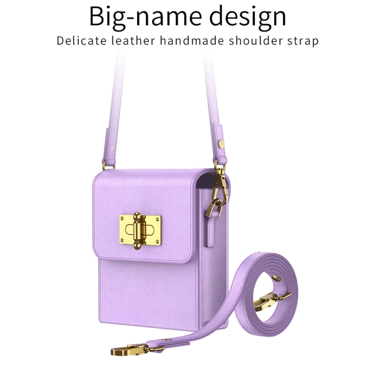 For Samsung Galaxy Z Flip5 GKK Plain Weave Mini Backpack Slim Phone Case with Ring(Purple) - free shipping - PMC TechLife - Order now!
