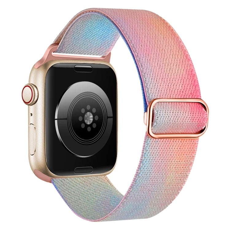 For Apple Watch SE 40mm Painted Pattern Nylon Replacement Watch Band(Symphony Aurora) - Watch Bands by PMC TechLife | Online Shopping South Africa | PMC TechLife