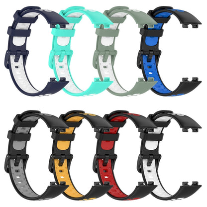 For Huawei Band 8 Two Color Silicone Replacement Watch Band(Black Blue) - Watch Bands by PMC Jewellery | Online Shopping South Africa | PMC Jewellery