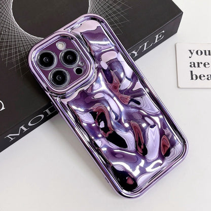 For iPhone 14 Pro Max Electroplating Meteorite Texture TPU Phone Case(Purple) - iPhone 14 Pro Max Cases by PMC Jewellery | Online Shopping South Africa | PMC Jewellery