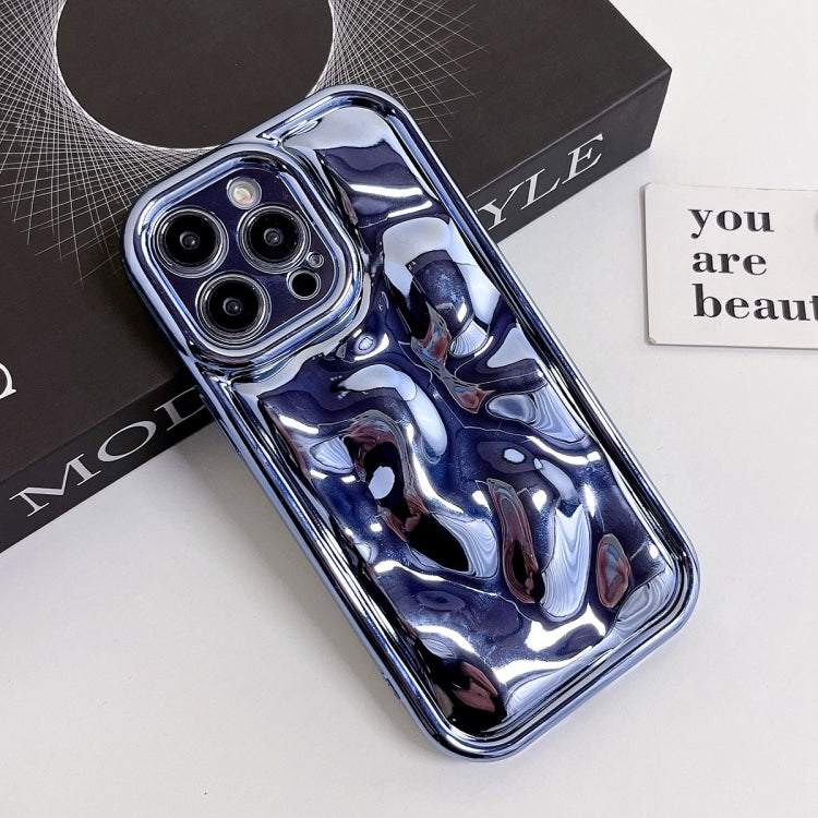 For iPhone 13 Pro Electroplating Meteorite Texture TPU Phone Case(Blue) - free shipping - PMC TechLife - Order now!
