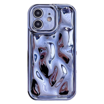 For iPhone 12 Electroplating Meteorite Texture TPU Phone Case(Blue) - iPhone 12 / 12 Pro Cases by PMC Jewellery | Online Shopping South Africa | PMC Jewellery