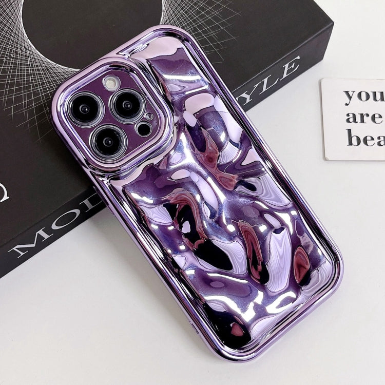 For iPhone 12 Pro Max Electroplating Meteorite Texture TPU Phone Case(Purple) - free shipping - PMC TechLife - Order now!