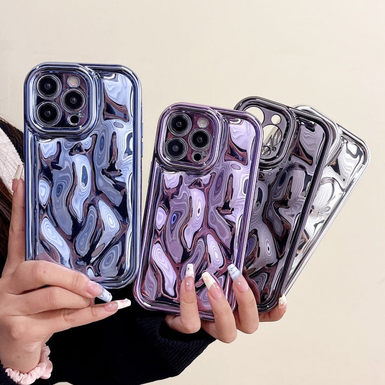 For iPhone 14 Pro Max Electroplating Meteorite Texture TPU Phone Case(Blue) - free shipping - PMC TechLife - Order now!