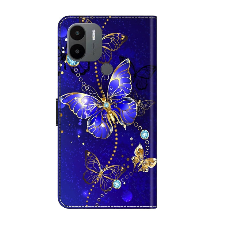 For Xiaomi Redmi A1+ / A2 / A2+ Crystal 3D Shockproof Protective Leather Phone Case(Diamond Butterfly) - Xiaomi Cases by PMC Jewellery | Online Shopping South Africa | PMC Jewellery