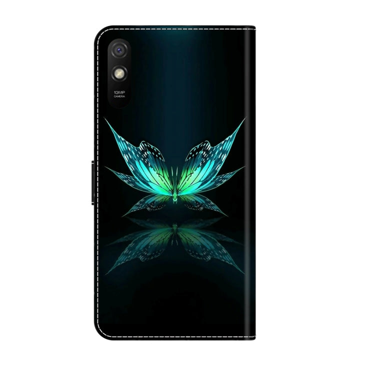 For Xiaomi Redmi 9A Crystal 3D Shockproof Protective Leather Phone Case(Reflection Dutterfly) - free shipping - PMC TechLife - Order now!