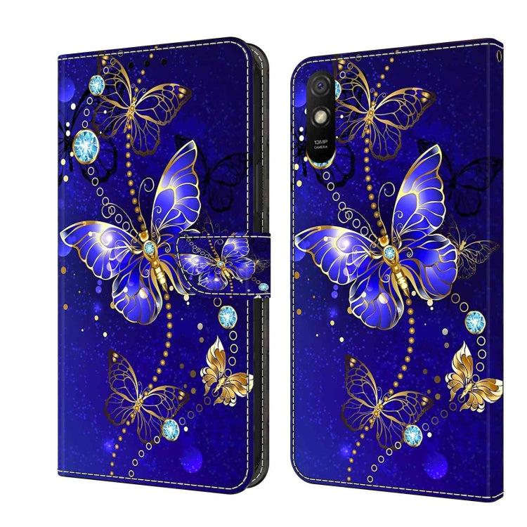 For Xiaomi Redmi 9A Crystal 3D Shockproof Protective Leather Phone Case(Diamond Butterfly) - Xiaomi Cases by PMC Jewellery | Online Shopping South Africa | PMC Jewellery