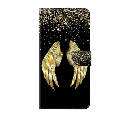 For Xiaomi Redmi 10 Crystal 3D Shockproof Protective Leather Phone Case(Golden Wings) - Xiaomi Cases by PMC Jewellery | Online Shopping South Africa | PMC Jewellery