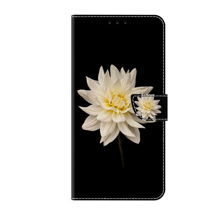 For Xiaomi Redmi 10C Crystal 3D Shockproof Protective Leather Phone Case(White Flower) - Xiaomi Cases by PMC Jewellery | Online Shopping South Africa | PMC Jewellery